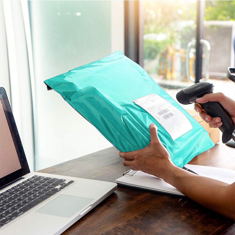 100PCS Teal Green Poly Mailer 9 Sizes Poly Mailer Self Seal Envelopes bag with adhesive Postal Bags Bags