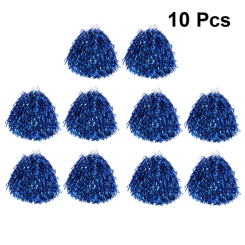 10 Pcs/5 Pairs 50g Cheering Balls Squad Spirited Fun Cheerleading Kit Cheer Poms Cheerleaders Supples with Ring for Comp: Blue