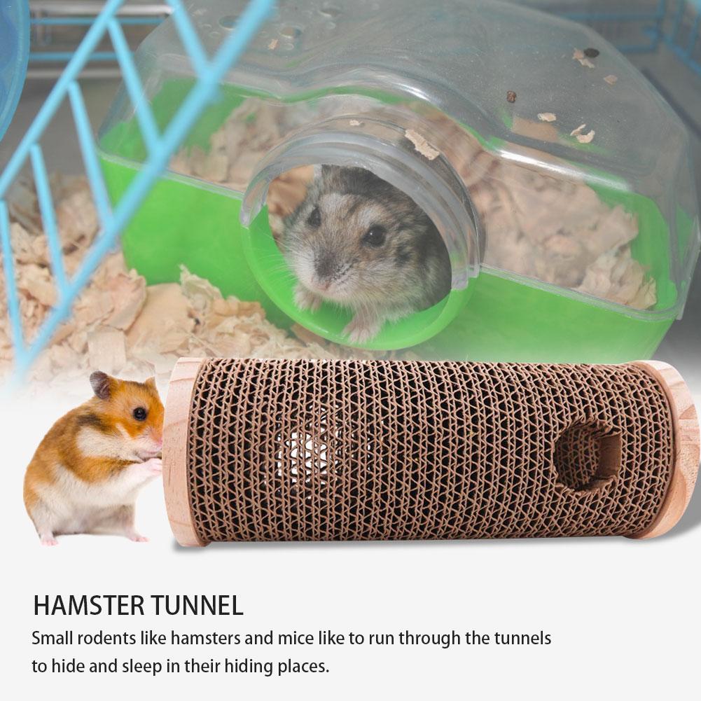 Corrugated Hamster Tunnel Toy Hamster Nest Small Pet Tunnel Toy for Hamsters and Mice