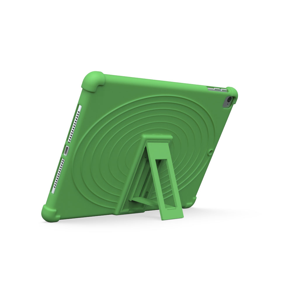 För ipad-fodral, mjukt silikonfodral för barn, surfplatta, för ipad 5th / 6th / 7th / 8th / 9th generationen, för ipad air 2- fodral, fundaskal: Elva / Grön