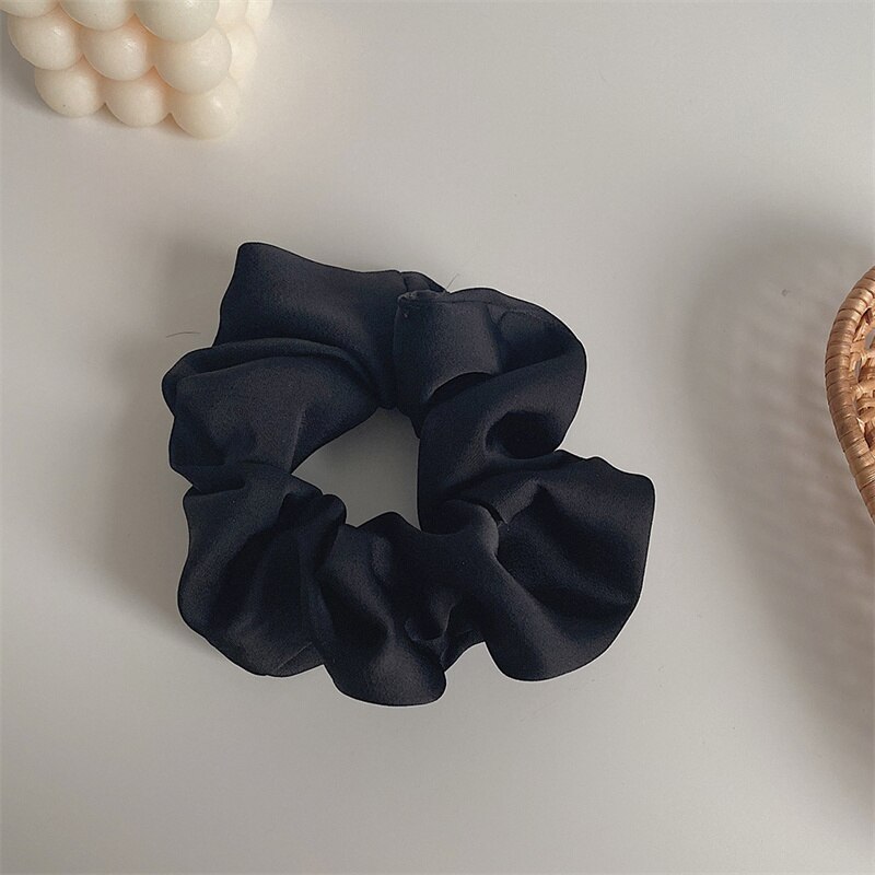 Black White Hair Scrunchies Simple Hair Band Women Girls Ponytail Holder Hair Rubber Bands Hair Ties Hair Accessories: C8