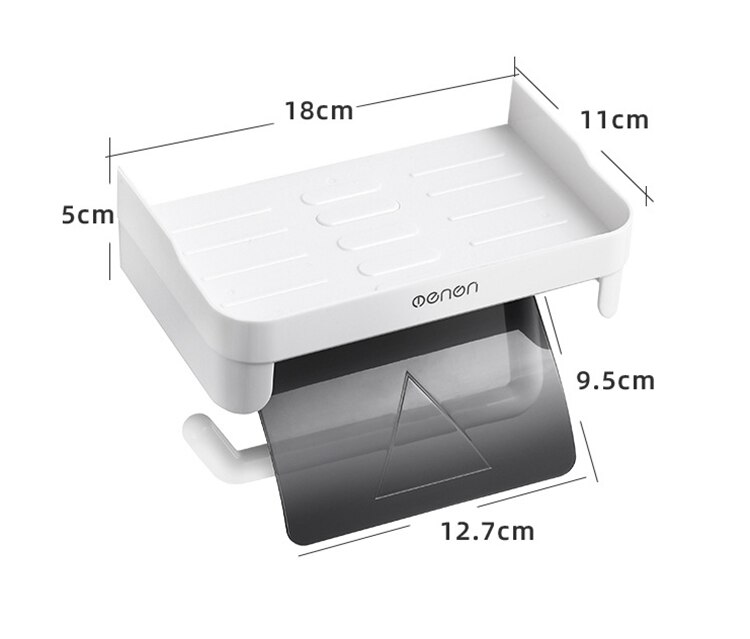 Wall Mount Roll Paper Storage Rack Multi-function Toilet Paper Holder Rack Bathroom Rack Shelves 3 Colors