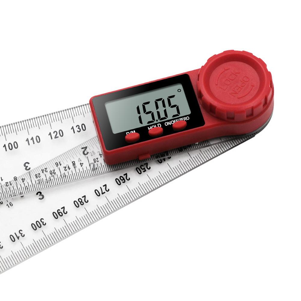 2-in-1 Transparent Digital Angle Ruler Protractor Angle Finder Vernier Caliper Measuring Tool: 0-200mm