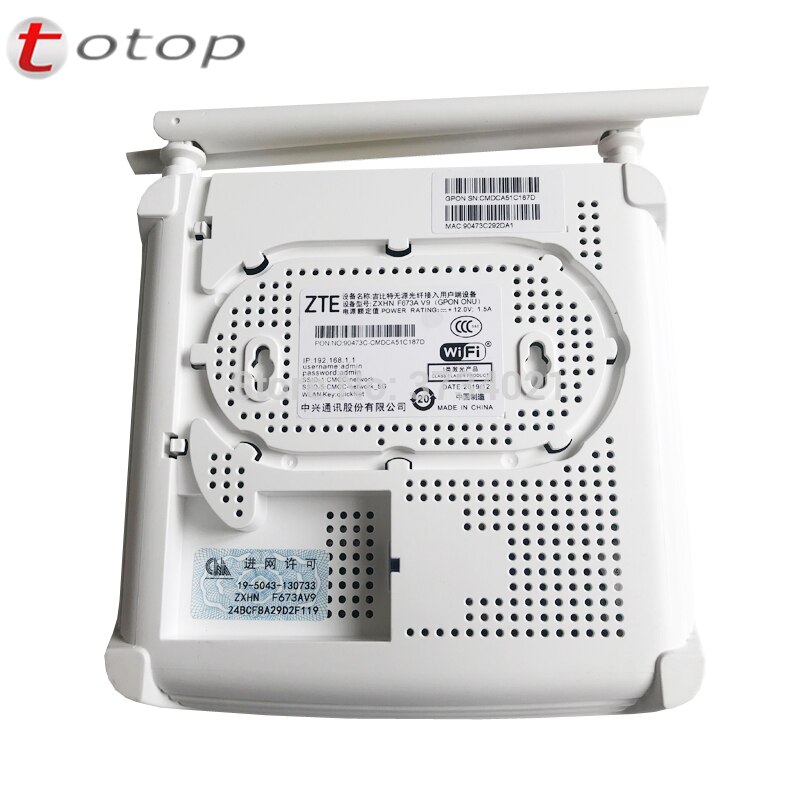 Original ZTE F673A V9 GPON ONU ONT 4GE + 1Tel + 2USB + Wifi 2,4G/5G Englisch Firmware Optik Fiber Netzwerk Terminal