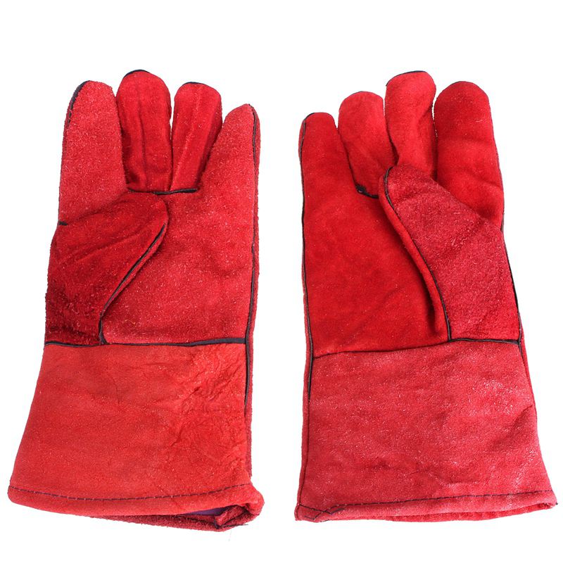 1 pair WELDERS Welding Glove Arc Tig Mig Welding leather work gloves 33cm: Default Title