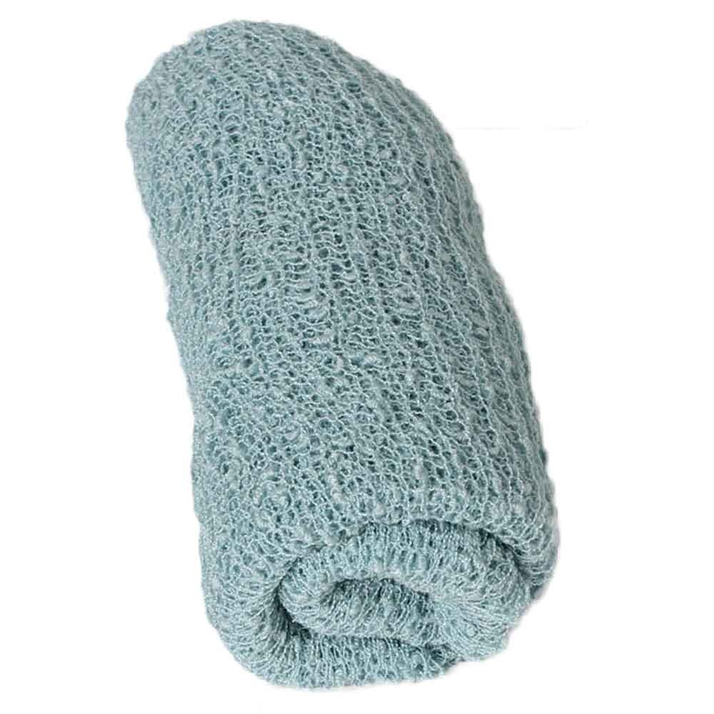 Del bambino di Colore Puro Rayon Avvolge Coperta Neonato Bambini Stretch Knit Wrap Infant Bambini Puntelli Foto Del Bambino Più: Sky Blue