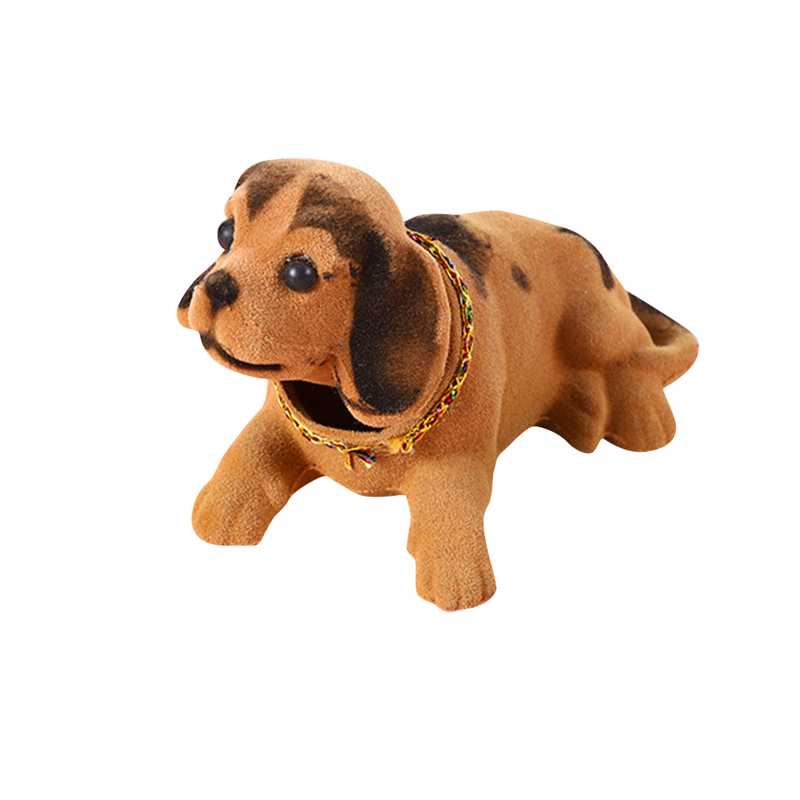 Puppe, der Höhle Kopf schüttelt, Hund, Kunstharz, Auto-Ornamente, Welpe, niedlicher Hund, Spielzeugfigur, Statue für Auto-Armaturenbrett, Tischdekoration: Gelb