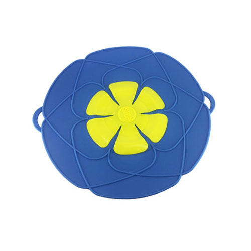Deckel Für Pfanne Silikon deckel verschütten Stopper Abdeckung Für Topf Pfanne Küche Zubehör Kochen Werkzeuge Blume Kochgeschirr Küche Zubehör: B-Blau