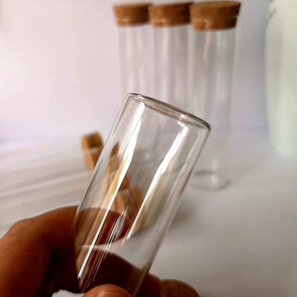 30Pcs/Lot 60ml Lab Glass Test Tubes with Cork Stopper DIY Wishing Bottles Storage Jars Bottle Containers Wedding 30x120mm
