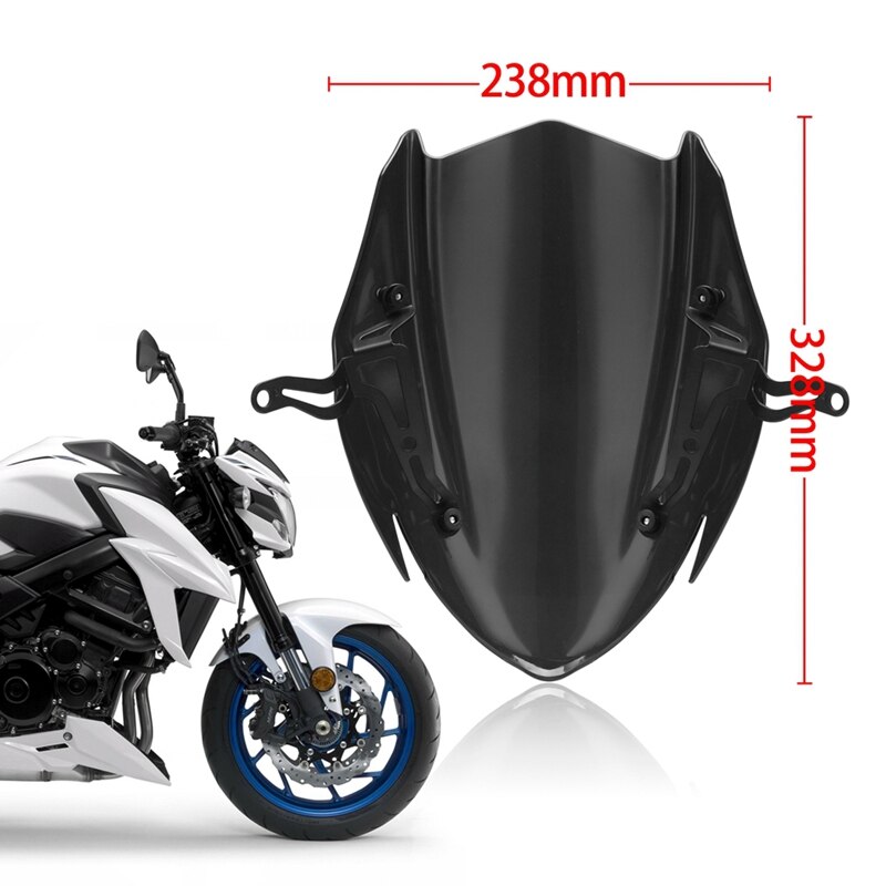 for Suzuki GSX-S750 GSXS750 GSXS 750 Windscreen Windshield Shield Screen with Bracket Motorcycle Accessories