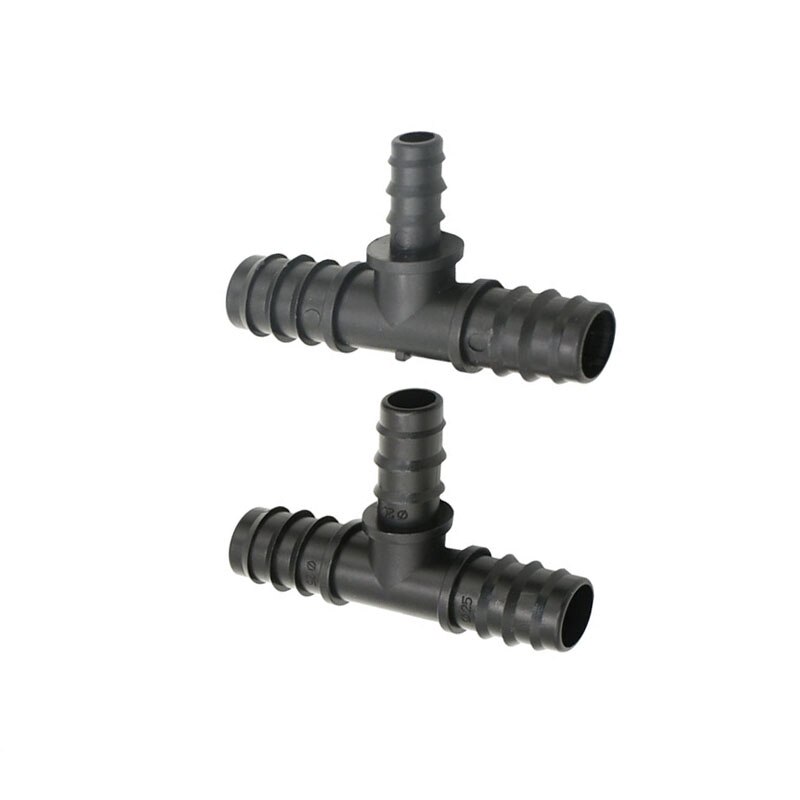 25mm to 16mm 20mm hose reducing tee barb Connector water splitter DN20 to 1/2 3/4 hose tee Drip Irrigation Fittings 2 Pcs