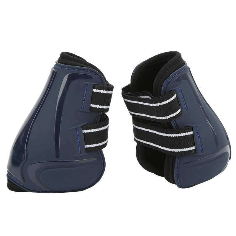 4Pcs Horse Leg Protection Boots PU + Neoprene Thickened Shock Absorbing Horse Leg Boots for Riding