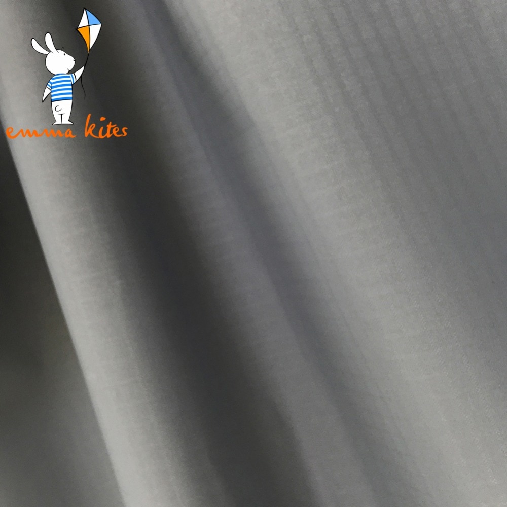 40d grå vandafvisende teltstof anti-pull ripstop nylon stof til drage udendørs legetøjsmak