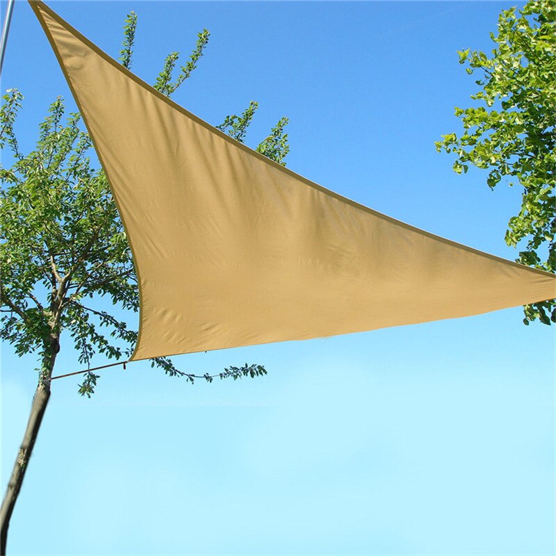 3X3X3M Summer Outdoor Waterproof Triangle Sun Shade Anti-UV Shed Garden Patio Awning Sunscreen Rain Cover Garden