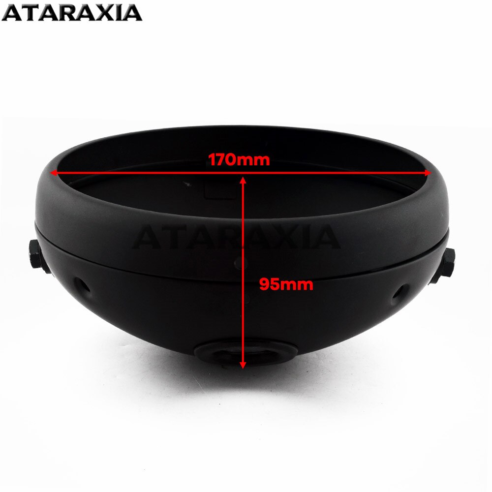 Motorcycle LED Headlight Housing 7 Inch Retro Modified Headlight Base LED Headlight Shell Base Shell Lighthouse HeadLamp Cover