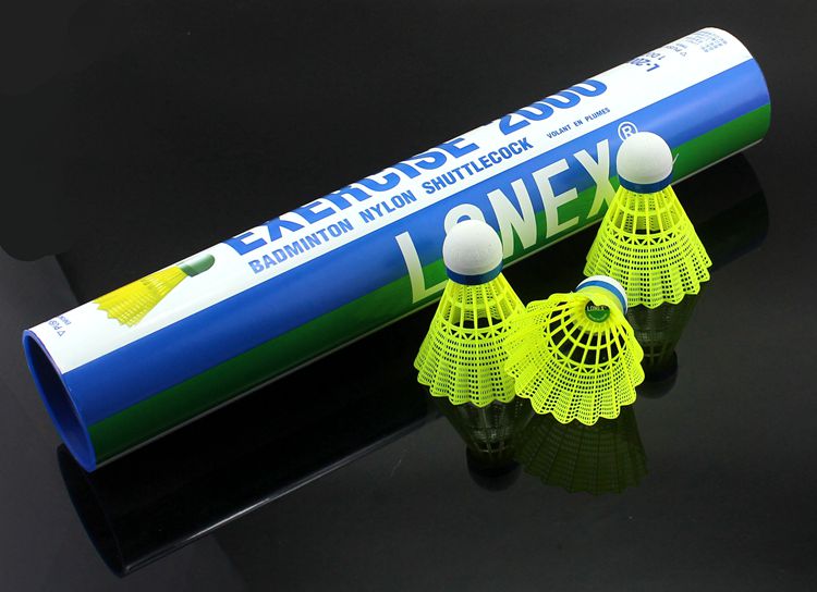 12 stk / tønde nylon plastik badminton slidstærk fitness træning hvid gul lyserød fjerlås valgfri