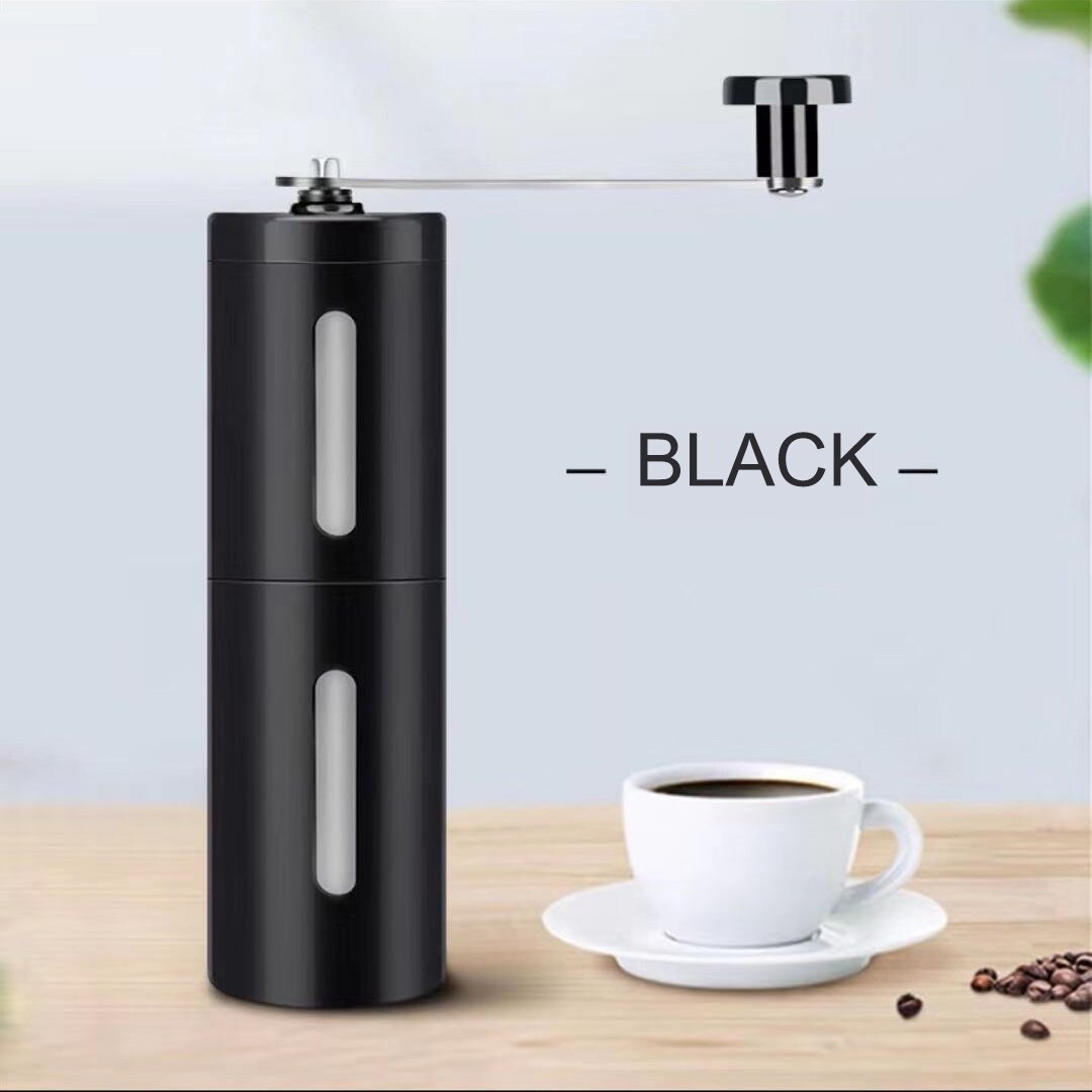 Hand in hand to shake coffee machine home small mill hand mill bean grinder coffee bean grinde: Black