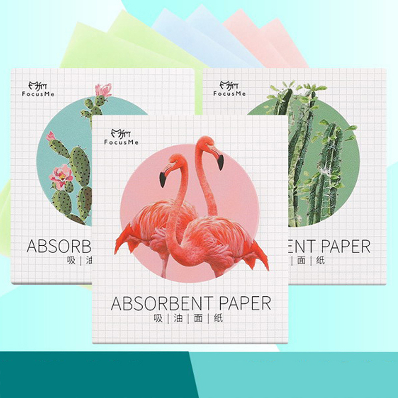 50 Stks/pak Gezicht Schone Olie Absorberende Blotting Papers Flamingo Make-Up Gezicht Schoonheid Gereedschap Gezicht Cleanser Gezicht Tool