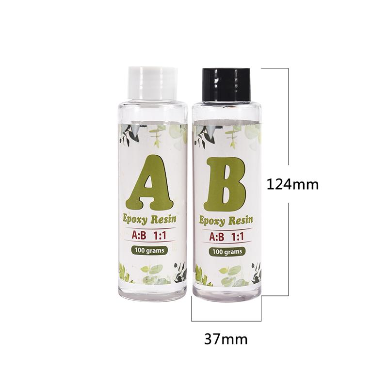 AB Crystal Epoxy AB Resin Glue Small Bottle 1:1 AB Glue With Free 1 Set Resin Molds Making Tools Starter Set Jewelry Making: A100g-B100g