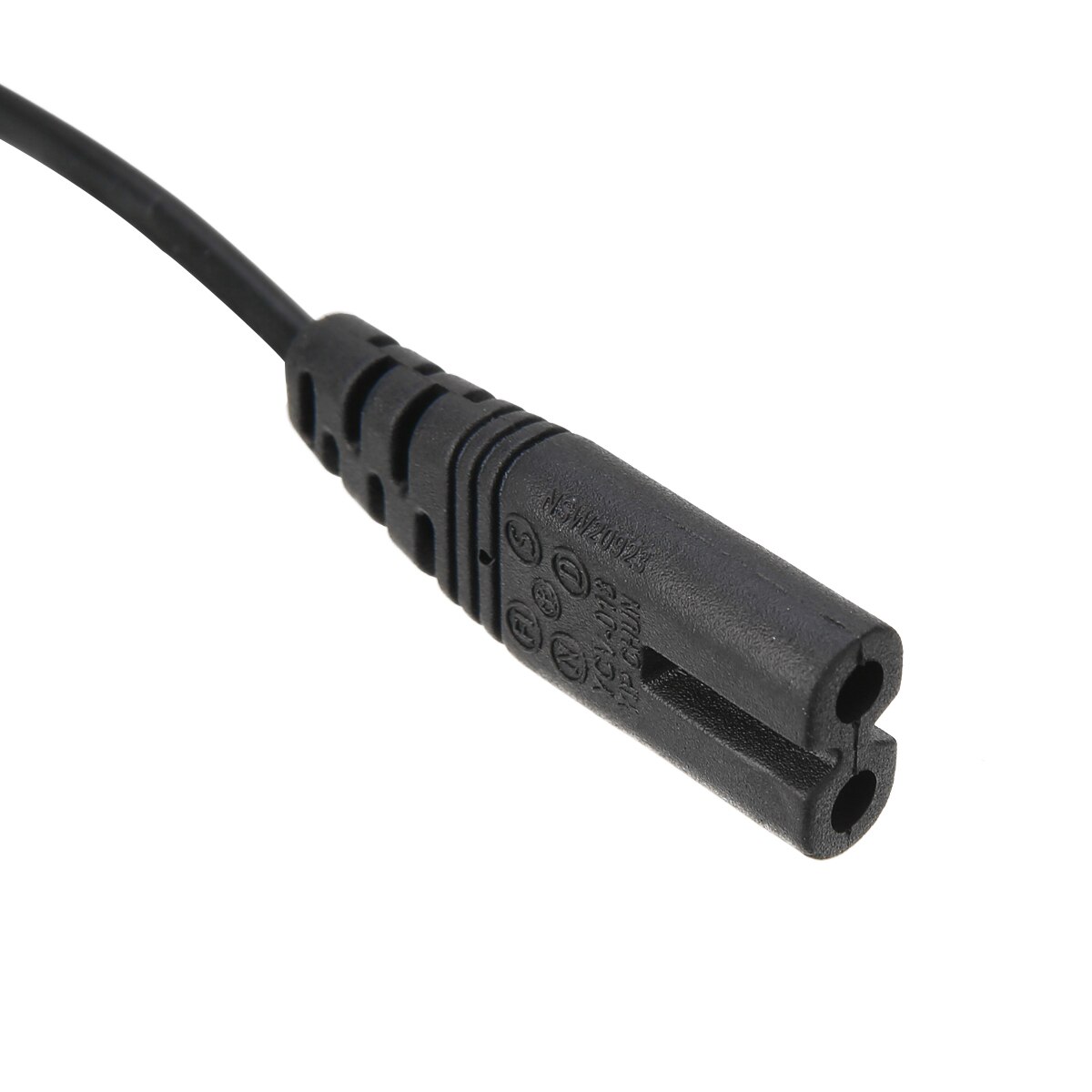 1pc Black 2ft 2-Prong Pin AC EU Power Supply Cable Cord Lead Wire For Desktop Laptop 0.6M Mayitr