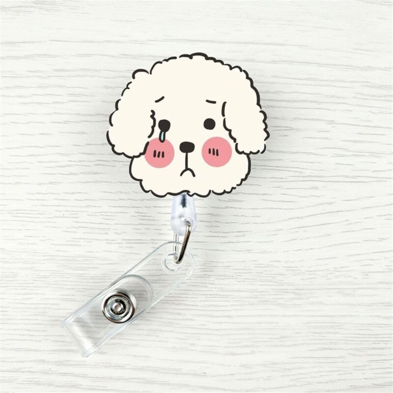 1 Pcs Cute Cartoon Mini Retractable Badge Reel elephant monkey Lanyards ID Name Card Badge Holder Clip Student Badge Holder: 2