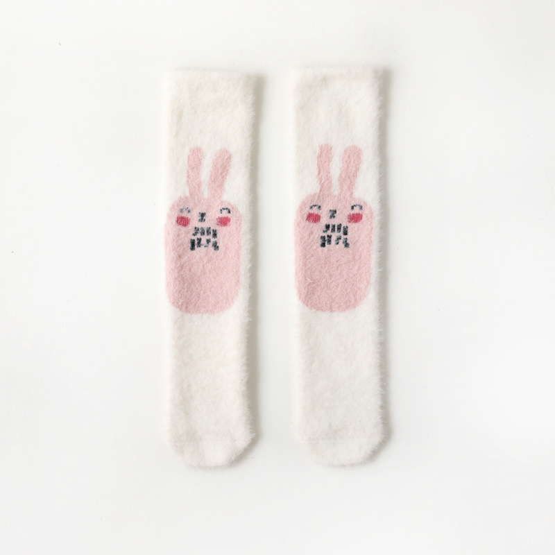 Calzini lunghi invernali per bambini ragazza ragazzi calzino termico in cotone per bambini bambini velluto calze alte al ginocchio calde accessori per bambini: WHITE