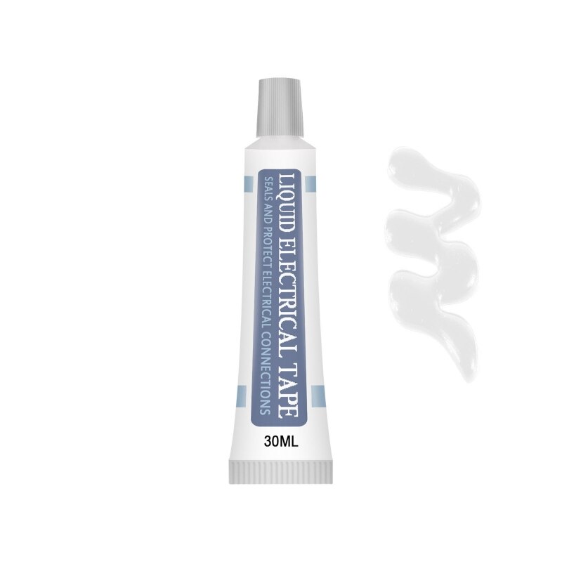 Ruban électrique d&#39;isolation liquide, 30ml, 2 couleurs, scellant électronique pour panneau de lampe, séchage rapide, ruban liquide isolant étanche: White