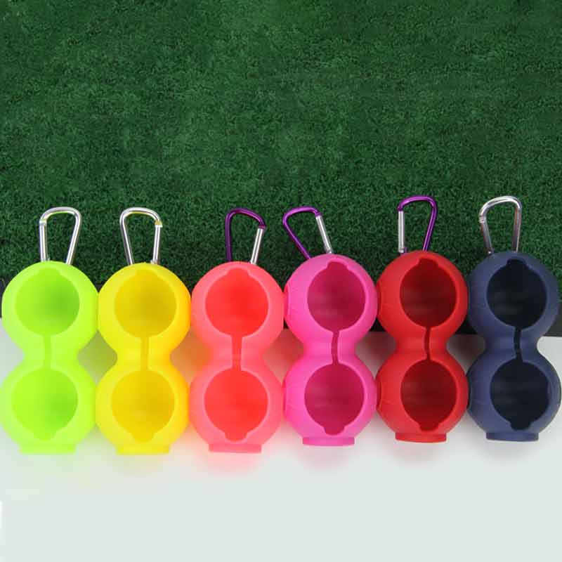 Golf silicone ball cover 2 pieces of golf accessories golf silicone protective cover can be hung on the belt