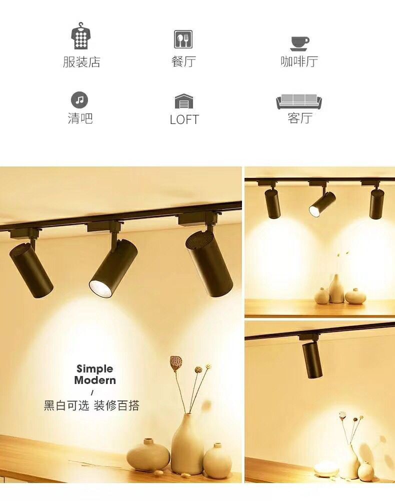 20 w 30 w COB LED Track Light Rail Spots Lamp Leds Tracking Armatuur Spot Gloeilamp voor StoreShop Mall tentoonstelling