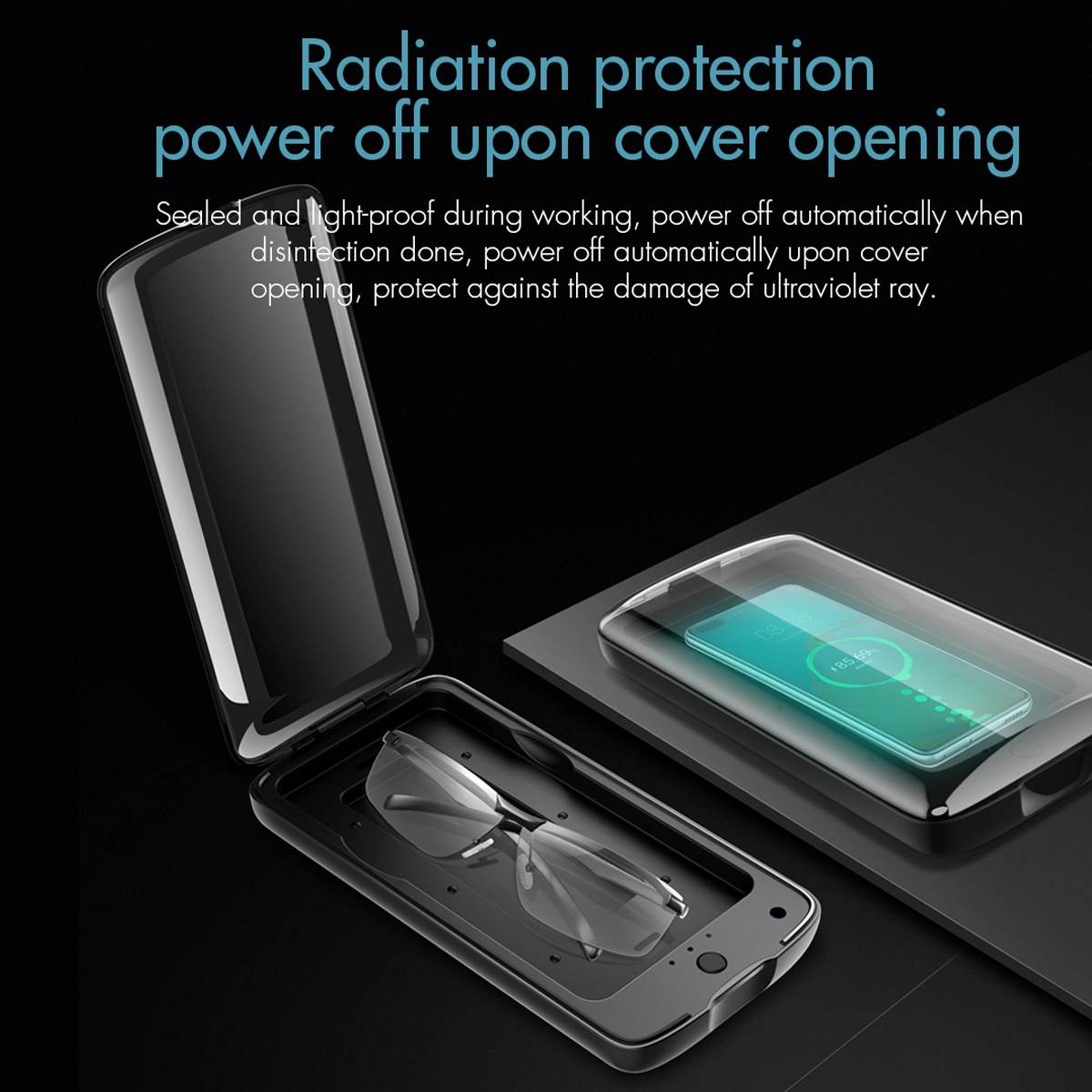 Portable UV Sterilizer Box Phone Mask Cleaner Personal Sanitizer Disinfection Cabinet Sterilizer Lamp Suport Wireless Charging