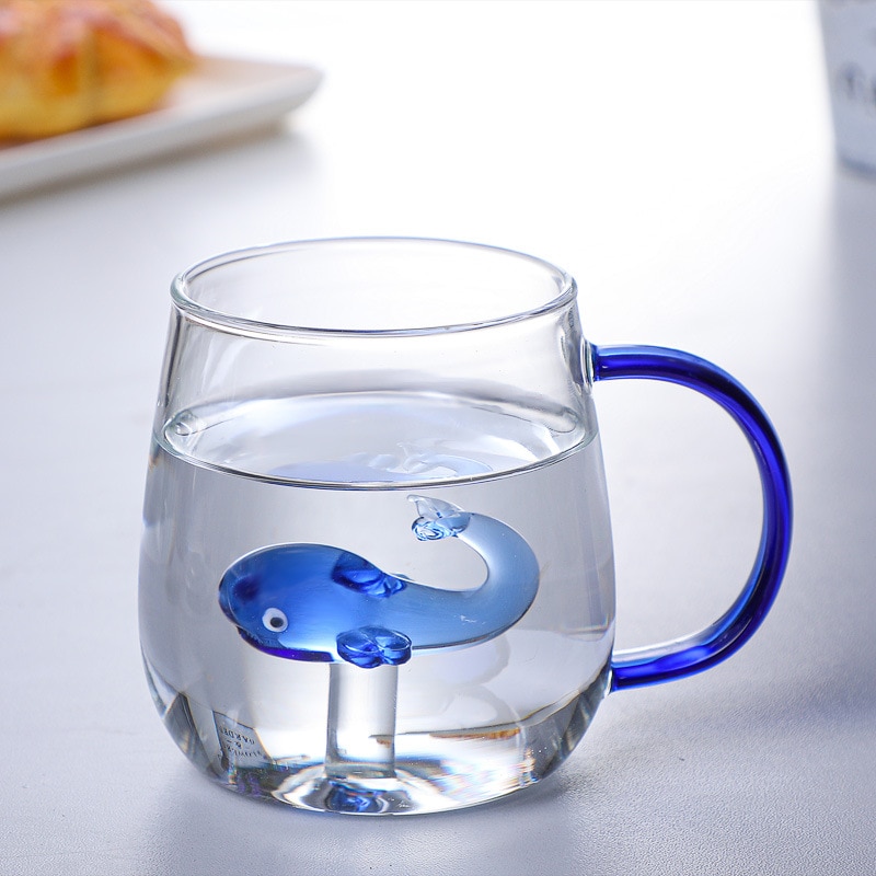380ML Cartoon Animal Shape Glass Home Cute High Borosilicate Glass Single Layer Cup Living Room with Guests Juice Cold Drink Cup