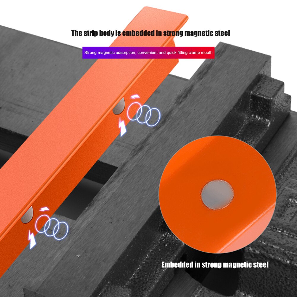 1 Pair Of Magnetic Soft Pad Jaws Rubber For Metal Vise 4.5Inch Long Pad Bench Vice Home improvement