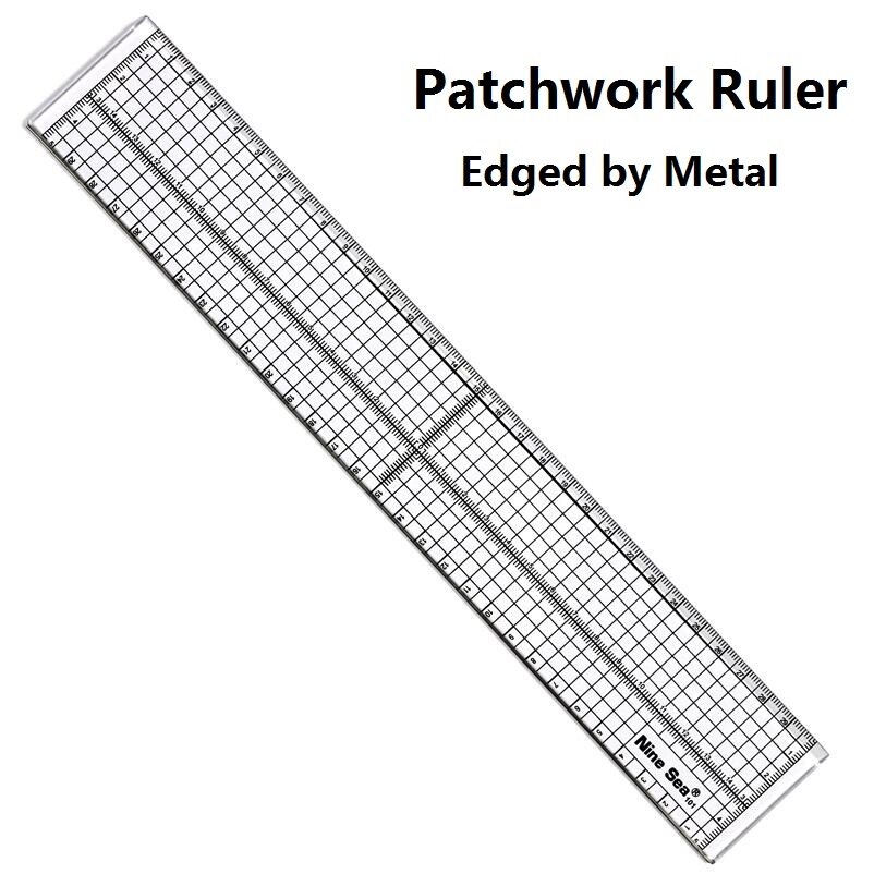 30cm Patchwork Ruler Edged By Metal; Cut-resistant Straight Ruler for patchwork 0.4cm thick #101