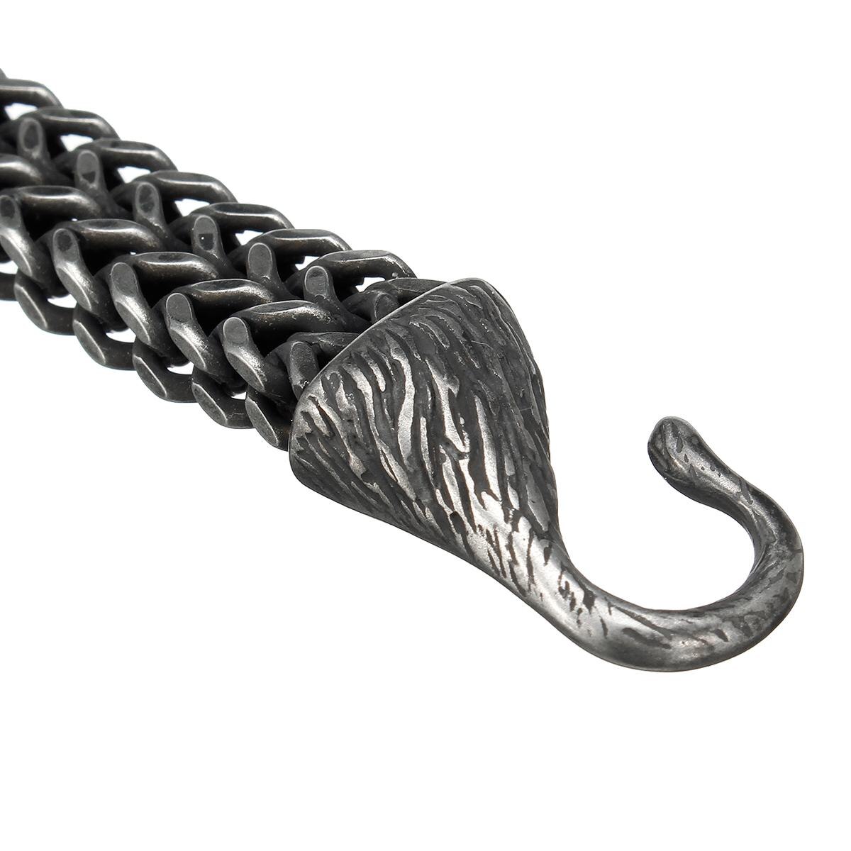 Uomini Norse Vichinghi in Acciaio Inox Lupo di Collegamento catena Del Braccialetto Amuleto Regalo Dei Monili di Modo