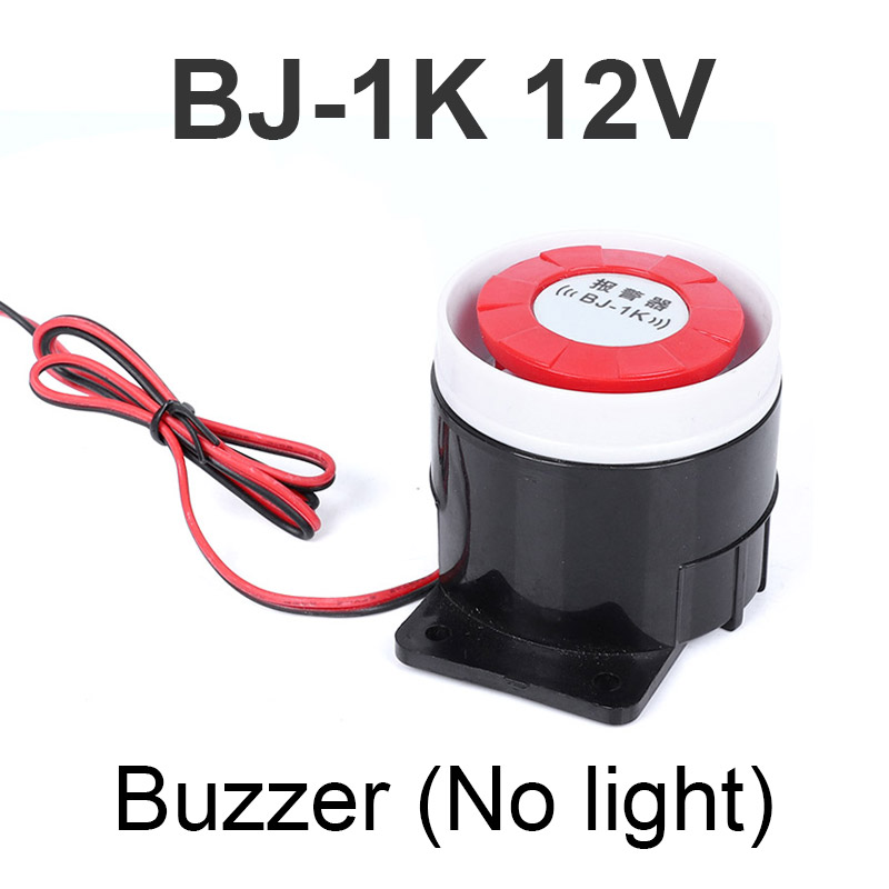 BJ-1K 12 24V 220V Buzzer with light without light high decibel sound and light alarm alarm explosion anti-theft horn electronic: Red