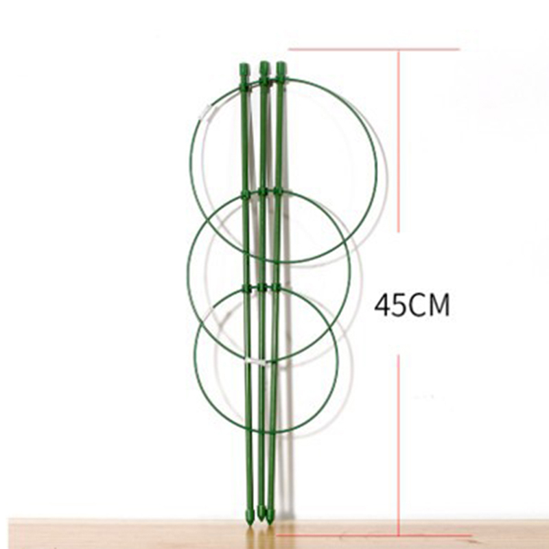 Support de vigne grimpante de 45cm, cadre de Support en pot pour plantes, en acier revêtu de plastique, pour fleurs et légumes, Support en treillis décoratif, 1 pièce