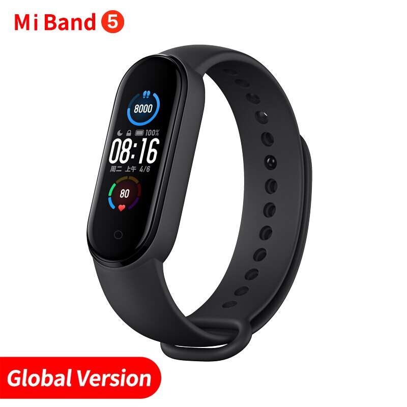 Xiaomi Mi Band 5 Smart Bracelet 1:1 large AMOLED Screen Heart Rate Fitness Traker Bluetooth 5.0 Sport Waterproof band 5: Global version