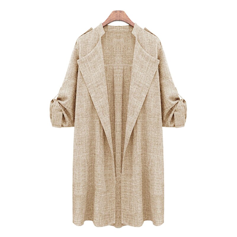 femmes veste ouverte devant manteau longue cape coupe-vent pardessus printemps automne cascade Cardigan dame Blusas chaqueta mujer: 4 / 4XL