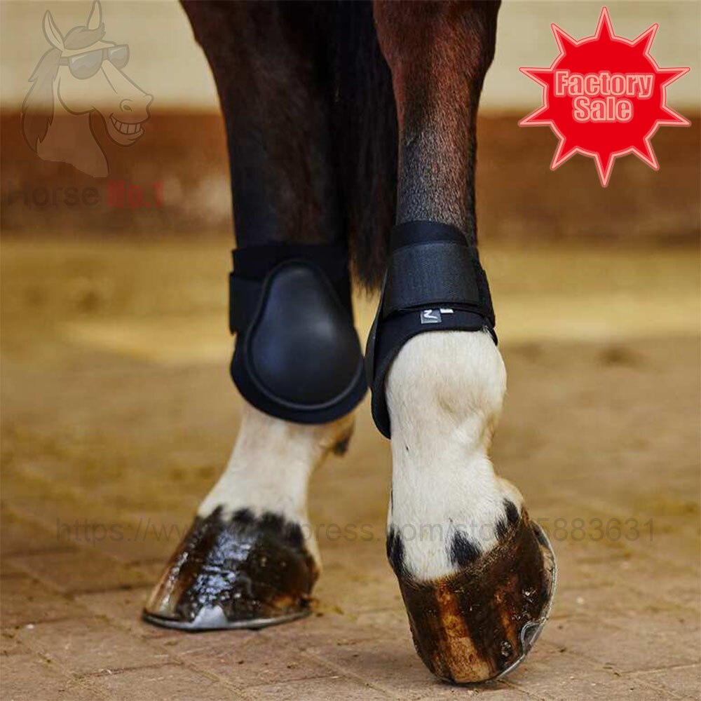 3 21005 Horse Fetlock Boots Full Cob Pony Size Leg Protection 2 Piece Per Pair Soft Neoprene Lining Strong Hook-and-Loop Closure