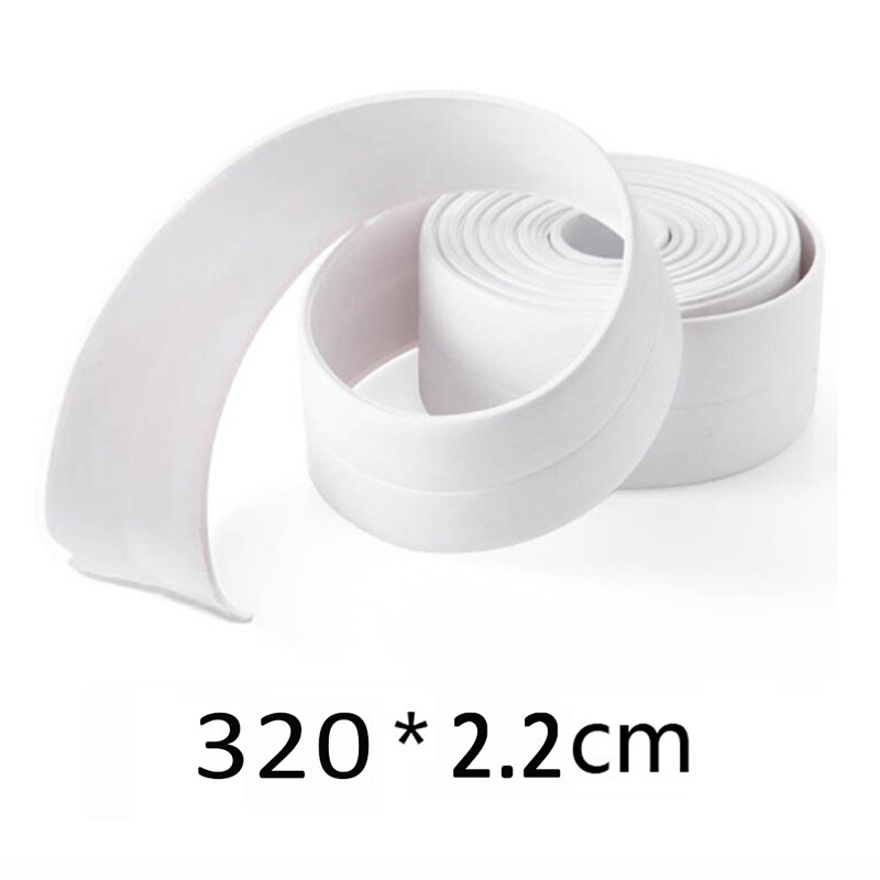 Self-adhesive baseboard wall stickers corner waterproof windowsill waist tile Decorative Caulk Strip Tile Stickers solid color: SWB