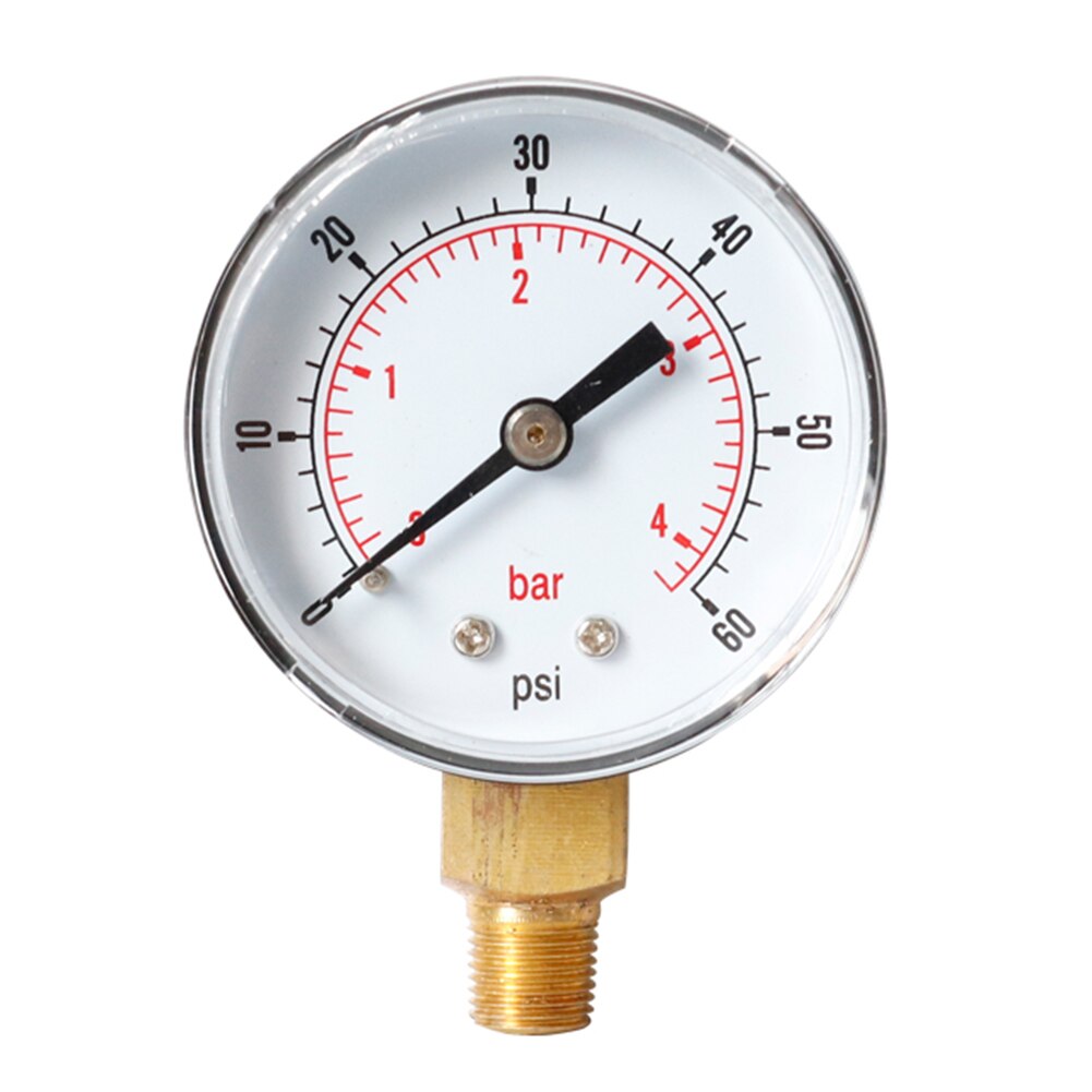 Produktbild von Hemobllo 40 Mm Manometer – 0–14 Bar / 0–200 Psi, 1/8 Zoll NPT, Duale Skala – Für Luftkompressor, Wasser, Druckluft – Kompakt & Stabil