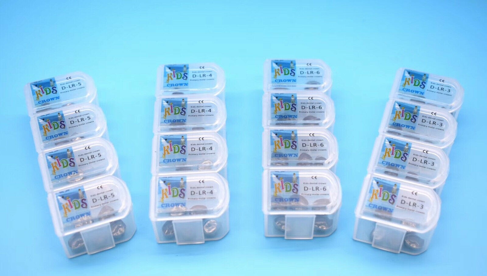 5Pcs Lower Left Dental Kids Primary Molar Crown Stainless Steel Pediatric 48 Sizes choice