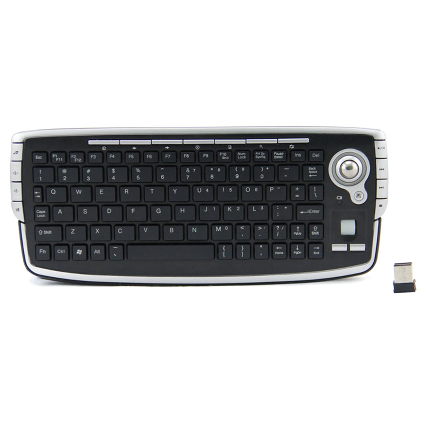 2.4GHz Portable Keyboard With 1000DPI Trackball Optical Mouse Portable Compact Wireless Keyboard Office Meeting Keyboard