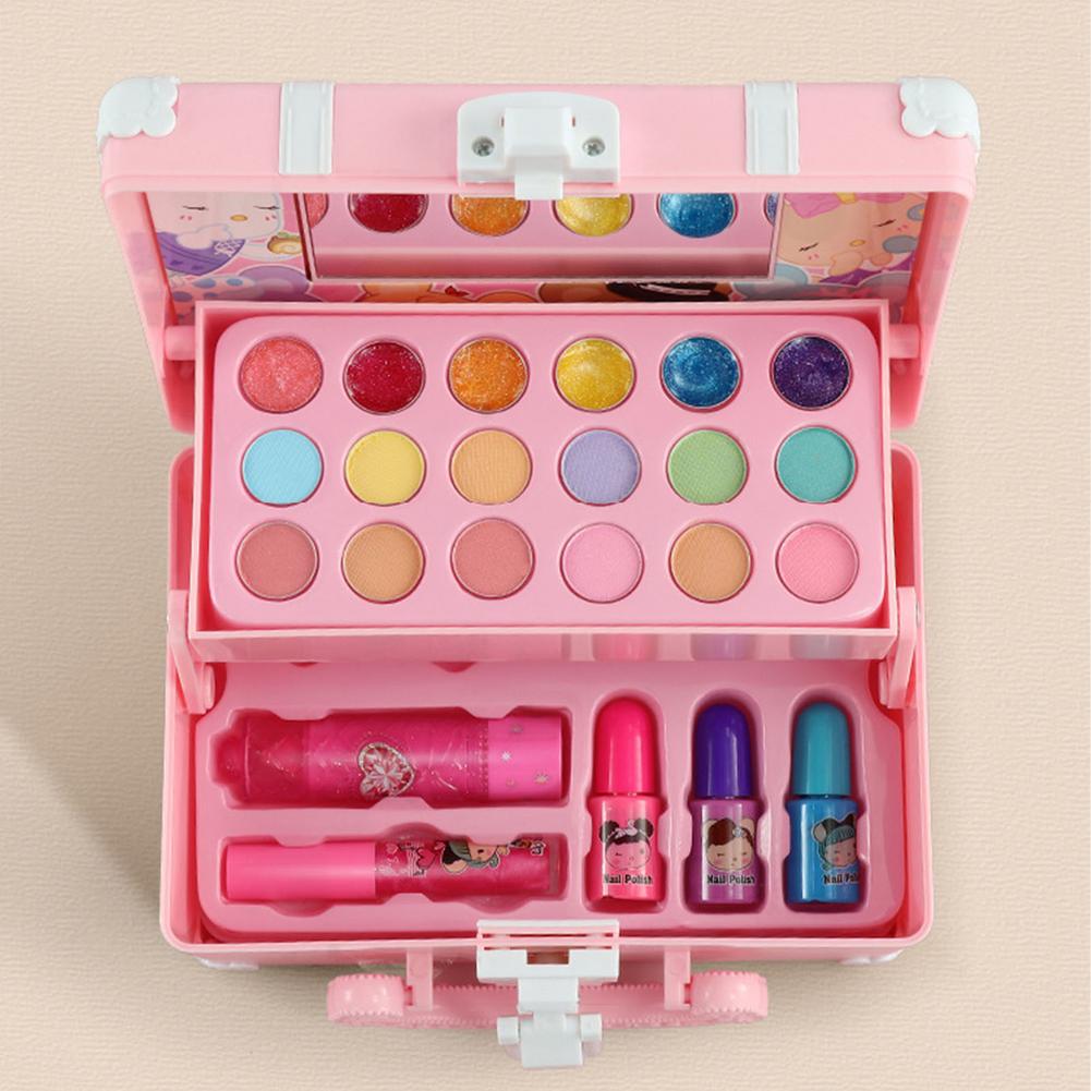 Kinder Make-Up Spielzeug Set Kosmetik Kit Spielzeug Pretend Spielen Für Mädchen Prinzessin Make-Up Dressing Box Sets Ungiftig