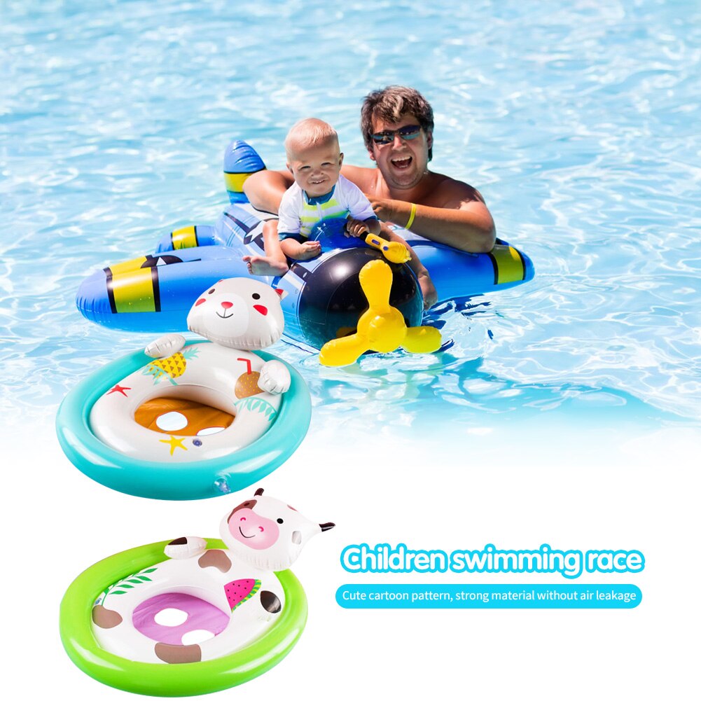 Double Airbag motif Animal gonflable enfant en bas âge bébé siège de bain enfants sécurité piscine eau amusement jouets flotteur cercle anneau