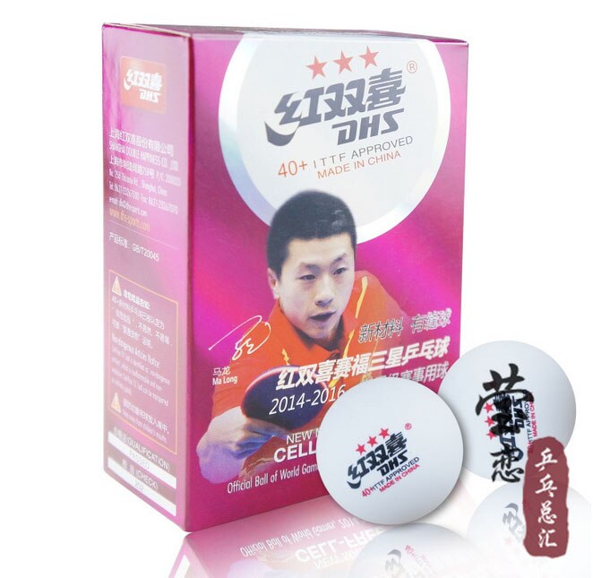 original DHS 40+ Material CELL FREE Seamed 3 Star DHS Table Tennis Balls White PingPong Balls ITTF Approved