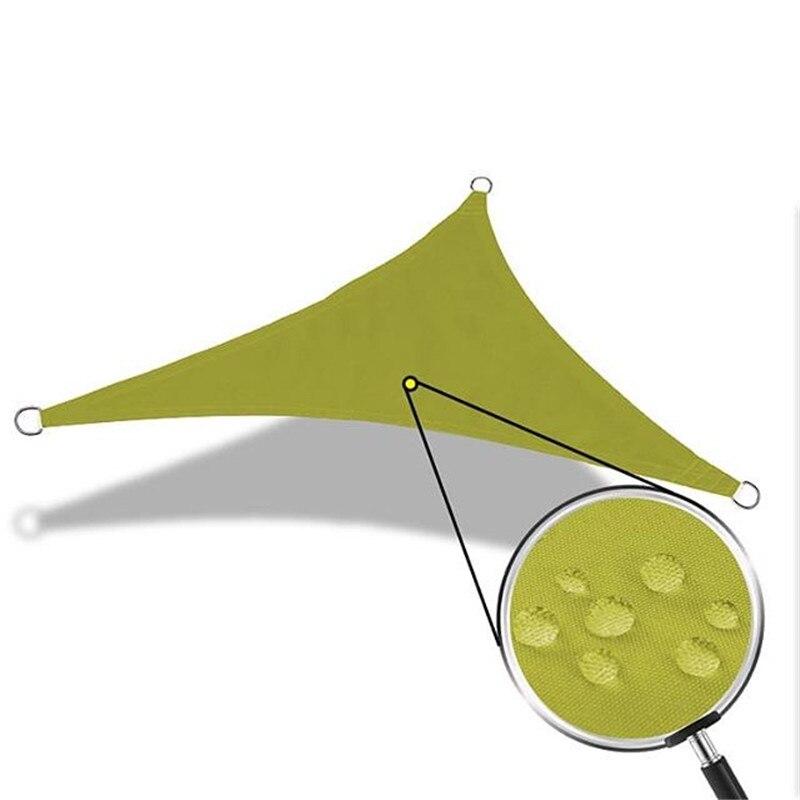 3/4/5/6m Heavy Shade Sail Sun Canopy Cover Outdoor trilateral Garden Yard Awnings Waterproof Car Sunshade Cloth Summer: Green4x4x4m