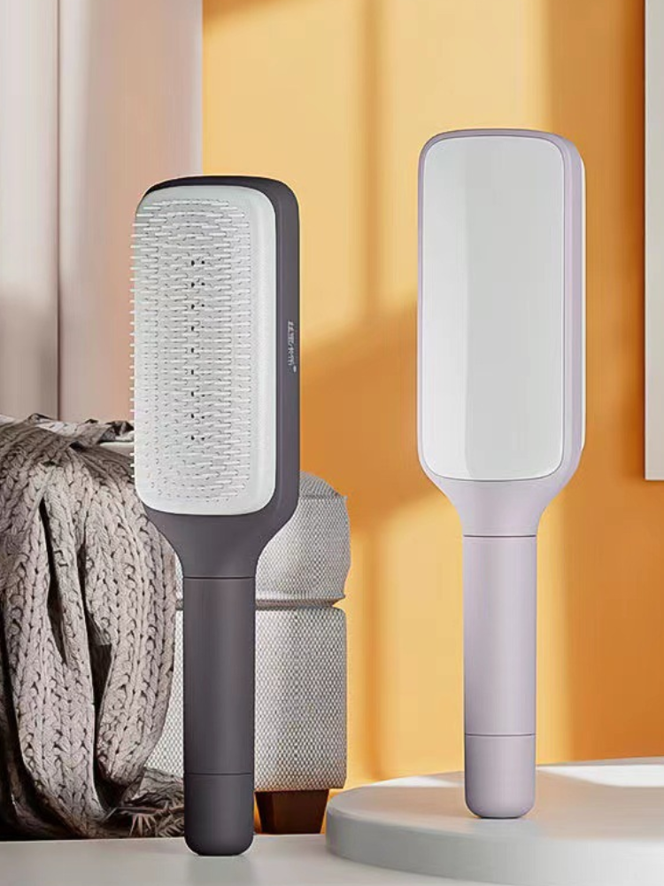 202419 -brosse à cheveux autonettoyante pour femmes, brosse à cheveux, nettoyage à une touche, perte de cheveux, Airbag, peigne de Massage du cuir chevelu, brosse à cheveux antistatique