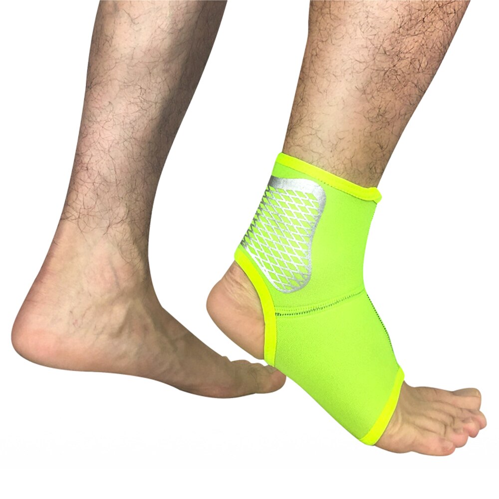 1 stk elastisk nylonstrop ankelstøttebøjle badminton basketball fodbold ridning taekwondo fitness hælbeskytter: Gul / Xl