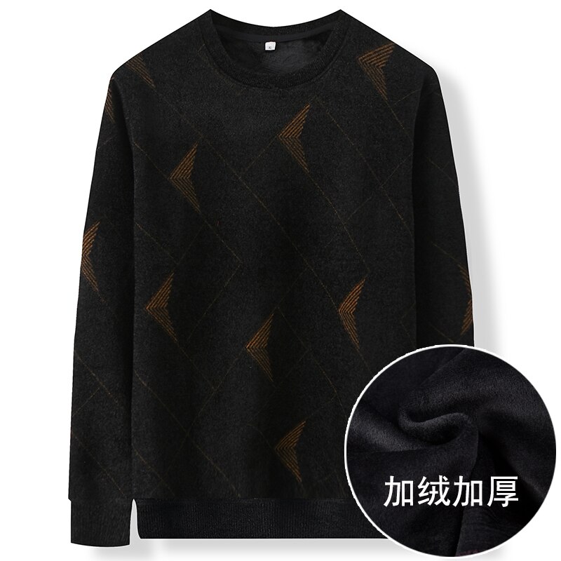 8XL 7XL 6XL Oversized Trui Mannen Winter Dikke Fleece Heren Trui Truien Mannelijke Losse Knitwear Zachte Warme Pull Homme